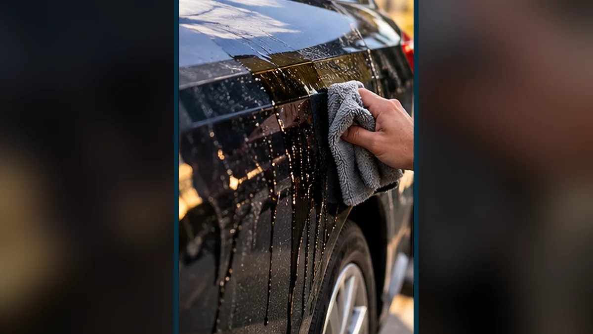 Essence renversée sur la carrosserie : que faire vite ?